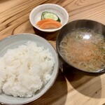 しんのすけ - 白めし(みそ汁・ぬかづけ付)