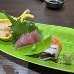 旬魚 たつみ - 料理写真:鮮魚の三種盛り
