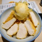 Rea Tendon Ginza Mitsuyoshi - 大山鶏と卵のレア天丼