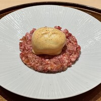 横浜 うしみつ - 【逸　品】ウフマヨ雲丹ユッケ