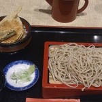 やぶ久 - ランチ：お好みセット800円(もりそば＋ミニいとより天丼)