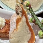 ふた川 - デザート　干し柿栗餡