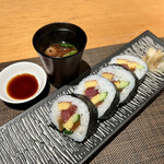 ふた川 - 味噌汁に太巻き