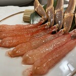 かに道楽 京都伏見店 - “かにしゃぶ”も“かにすき”の合間に取り入れてみました。“かにしゃぶ”でカニの食べ応えがグッと増します。