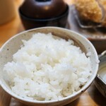 とんかつ ひこのや - ご飯が艶々