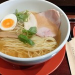 拳ラーメン - 京鴨とノドグロ煮干しそば煮玉子付き