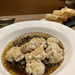 鉄板食堂BARREL - 雲子のケッパーとガーリックバターソテー   バケット追加注文