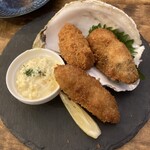 宇久 - 牡蠣フライと自家製タルタルソース♪