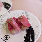 Kaitenzushi Misaki - 天然本マグロ大とろ中落ち合わせ握り