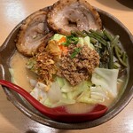 蔵出し味噌麺場　喜久屋 - 信州味噌野菜らーめん＋炙りチャーシュー２枚！