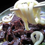 柴山 - 麺は太麺でコシのないやわ麺です。味が沁みやすい！