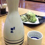 天ぷら処 こさか - 地酒『鶴の友』の熱燗