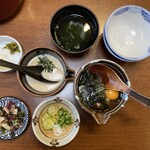 郷土料理 大衆割烹 ほづみ亭 - 中央右がメインの鯛めしの元、左がさつま②