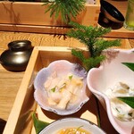 一六茶寮 - 小鉢7（豚バラと薄あげの西京みそ煮込み）