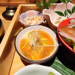 一六茶寮 - 小鉢8（自家製すくい豆ふの山葵餡）