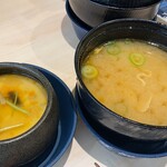 Hamazushi - 豚汁にあん肝入り茶碗蒸し