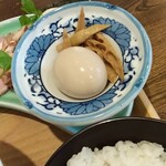 稲庭中華そば 秋田本店 - 味玉、穂先メンマ