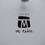 m table. - 