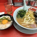 Ramen Yamaokaya - 正油ラーメン+玉子かけご飯