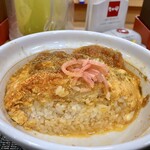 Nakau - カツ丼 並 with 七味＆紅しょうが 断層