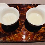 茶禅華 - 杏仁豆腐（熱・冷）熱/冷の食感の差異が楽しい