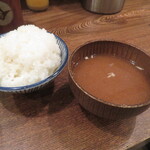 富士喜 - 御飯・味噌汁