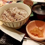 Ootoya - いや、この五穀米、ほんっと美味しかったです。お味噌汁も明太子も鰹本枯節も、皆おいしくいただきました