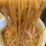 麺処 にしむら - 中太平打ち麺