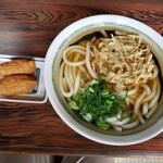 大力うどん - ごぼう天うどん340円の大盛＋80円といなり100円