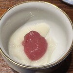 赤坂 鮨大谷 - 豆乳杏仁豆腐＆岡山ピォーレソース