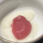 赤坂 鮨大谷 - 豆乳杏仁豆腐＆岡山ピォーレソース
