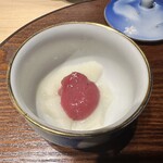 赤坂 鮨大谷 - 豆乳杏仁豆腐＆岡山ピォーレソース