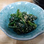 とん八 - ほうれん草の胡麻和え 380円(税込)(2024年1月18日撮影)