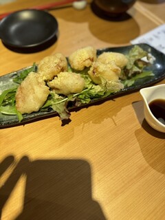 サケラボトーキョー - りんごと豚肉の天ぷら