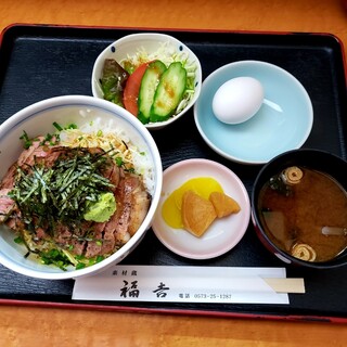 素材蔵　福吉 - 料理写真:炭火焼きとんテキまぶし丼1480円