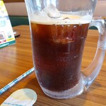 Bikkuri Donki - ポテサラトーストセット490円の選べるセットドリンクはアイスコーヒー(ブレンド)