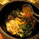 焼肉 夢丸 - 石焼きビビンバハーフ