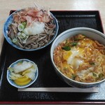 しらほ食堂 - おろしそば＆きつね丼（玉子とじ）