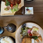 とんかつの廣 - 上:味噌ヒレカツ定食　下:ロースカツ定食