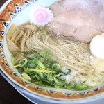 石臼玄麦自家製らーめん 丸竈 - さば煮干しゆずらーめん(塩)背脂なし