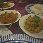 サンサール - バスマティ、トマトと小魚のアチャル＆ダイコンのアチャール☆