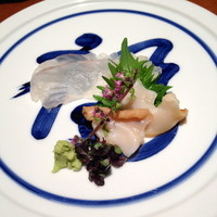 鮨　銀座　鰤門 - ヒラメと平貝のお刺身だったか？