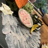 飯家くーた 銀座七丁目店 - カワハギ。肝も最高です。今回は肝がしっかりしてたのでお鮨風にどうぞと下を作ってくれました。