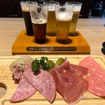 世界のビール博物館 - 冷製ハム食べ比べシャルキュトリー盛り合わせ