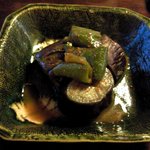 手打ち蕎麦 かね井 - 茄子と万願寺の煮物