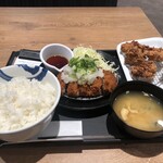 松屋 - おろしロースカツ定食¥650 唐揚げ5個¥550