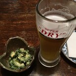 町の居酒屋　西菜 - "お通し＆生ビールから"