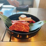 Teppan Yaki Gimmeisui - 本日の国産牛ステーキ, 黒毛和牛ステーキ サーロイン, & 彩り焼野菜