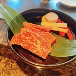 鉄板焼 銀明翠 - 本日の国産牛ステーキ, 黒毛和牛ステーキ サーロイン, & 彩り焼野菜