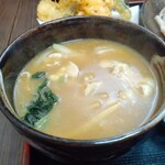 武蔵野うどん 一彩本店 - さくさく天ぷら5点盛りセット(カレー汁)